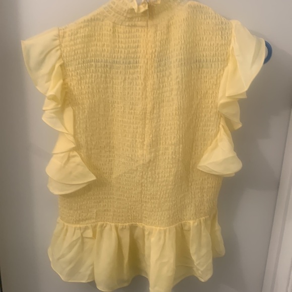 Cinq à Sept Yellow Ruffle Top - Picture 9 of 15